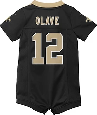 Nike Infants' Saints New Orleans Saints Chris Olave 12 Jersey Romper Jersey