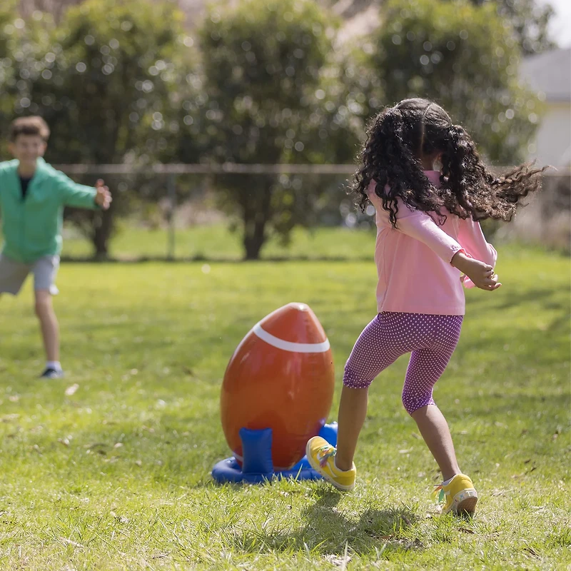 HearthSong Giant Inflatable Kick & Catch Football with Tee