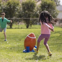 HearthSong Giant Inflatable Kick & Catch Football with Tee