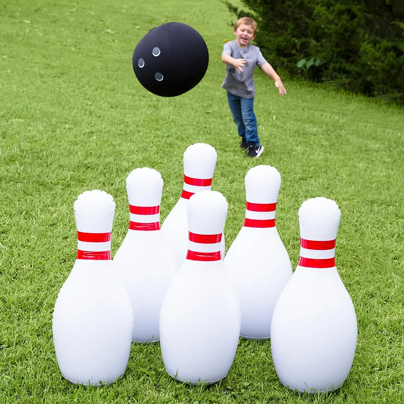 HearthSong Giant Inflatable Bowling Set