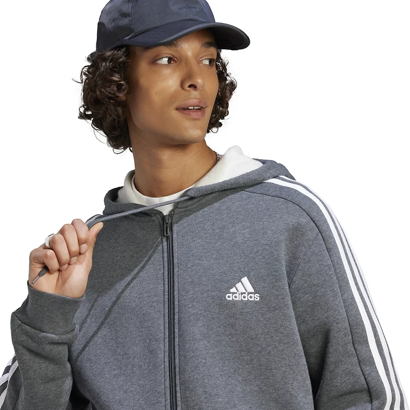 adidas Men's 3S Fleece Full-Zip Hoodie