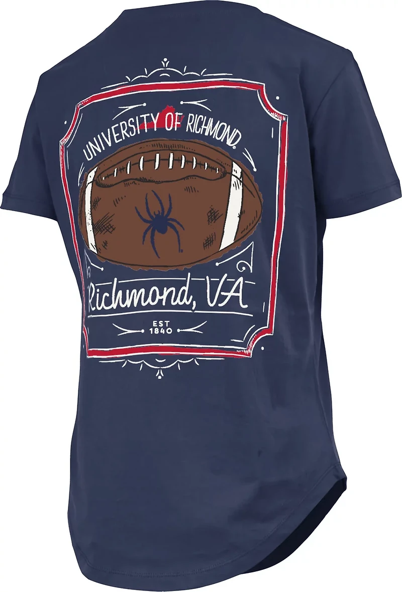 Three Square Women's University of Richmond Irvine Framed Football Graphic T-shirt