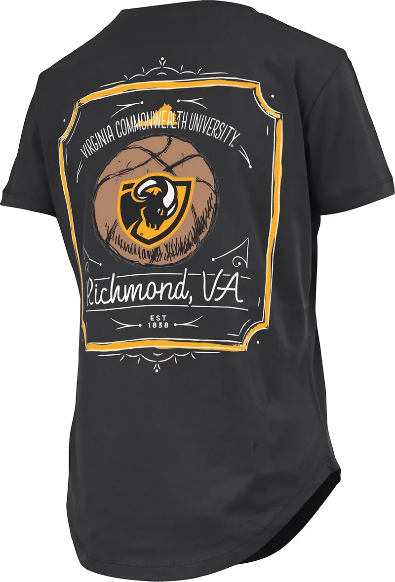 Three Square Women's Virginia Commonwealth University Irvine Framed Football Graphic T-shirt