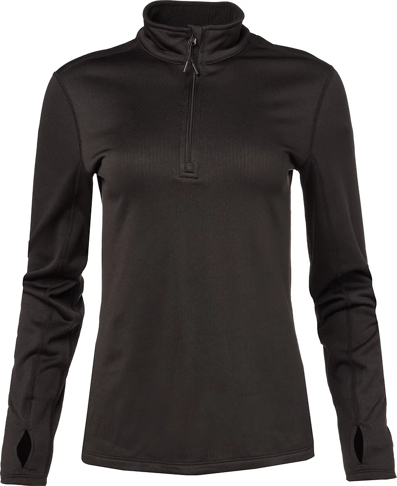 Magellan Outdoors Women’s Thermal Grid 1/4 Zip Baselayer Fleece Top