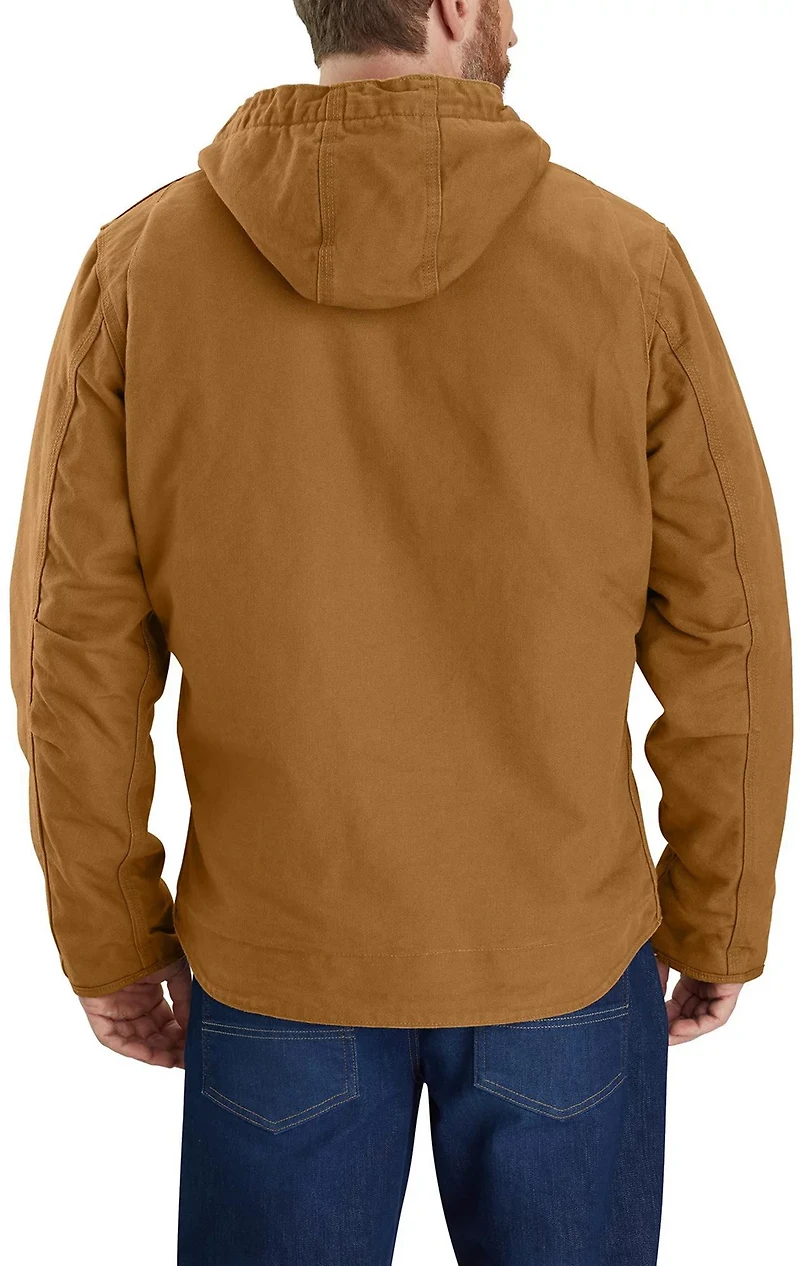 Carhartt Men's Relaxed Fit Washed Duck Sherpa-Lined Jacket