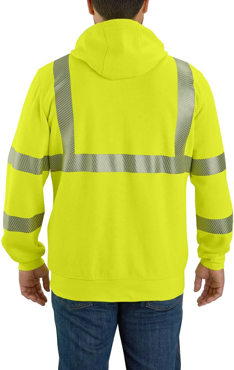 Carhartt Men's Flame Resistant High Visibility Loose Fit Midweight Force Class3 Fleece Sweatshirt
