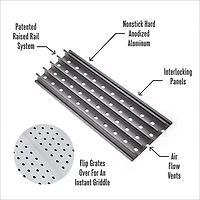 GrillGrate 15" x 10.5" Universal Grill Grate Set (2 Piece)
