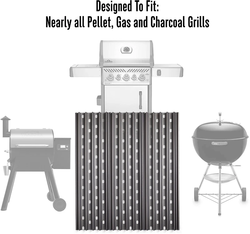GrillGrate 17.375" x 15.375" Universal Grill Grate Set (3 Piece)