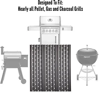 GrillGrate 17.375" x 15.375" Universal Grill Grate Set (3 Piece)