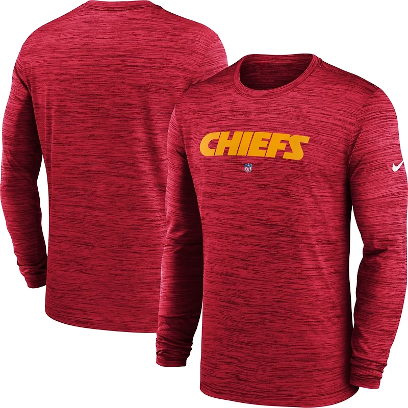 Nike Men's Kansas City Chiefs Team Velocity Long Sleeve Graphic T-shirt