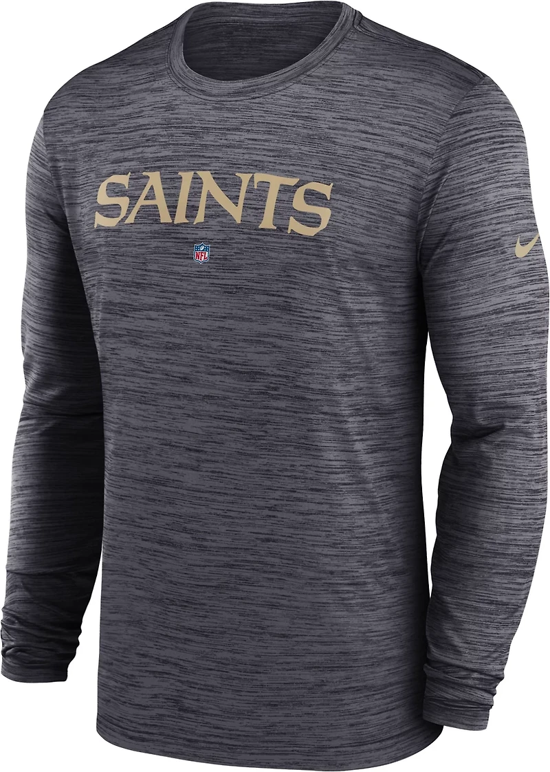 Nike Men's New Orleans Saints Team Velocity Long Sleeve Graphic T-shirt