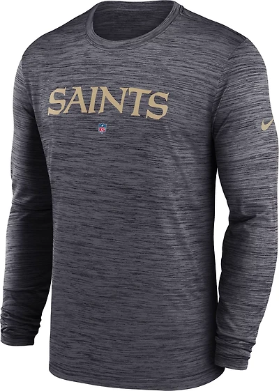 Nike Men's New Orleans Saints Team Velocity Long Sleeve Graphic T-shirt