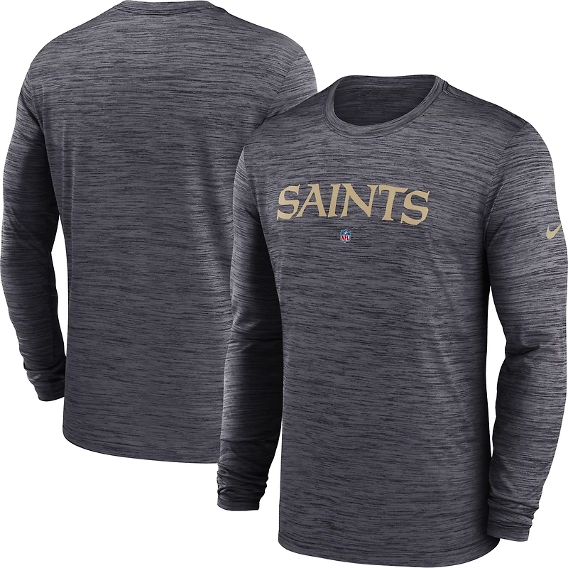 Nike Men's New Orleans Saints Team Velocity Long Sleeve Graphic T-shirt