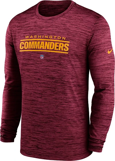 Nike Men's Washington Commanders Team Velocity Long Sleeve Graphic T-shirt