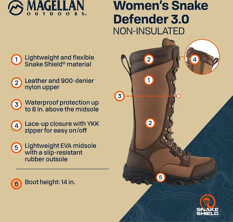 Magellan Outdoors Women's Snake Defender 3.0 Boots