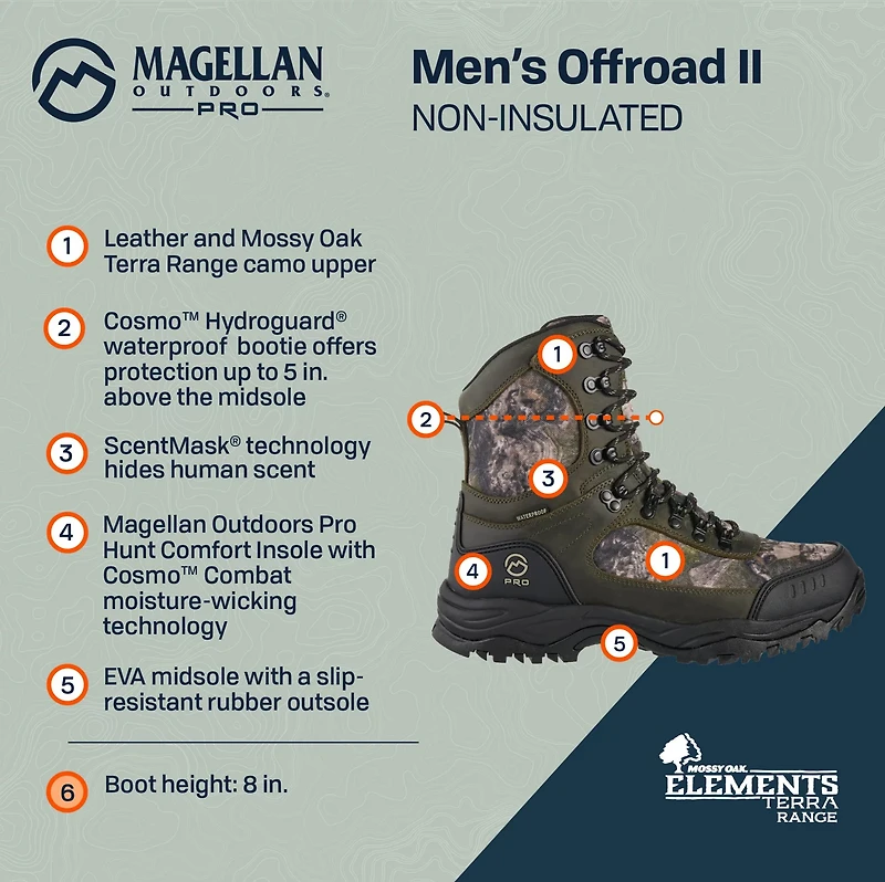 Magellan Outdoors Men's Pro Hunt Offroad II Boots