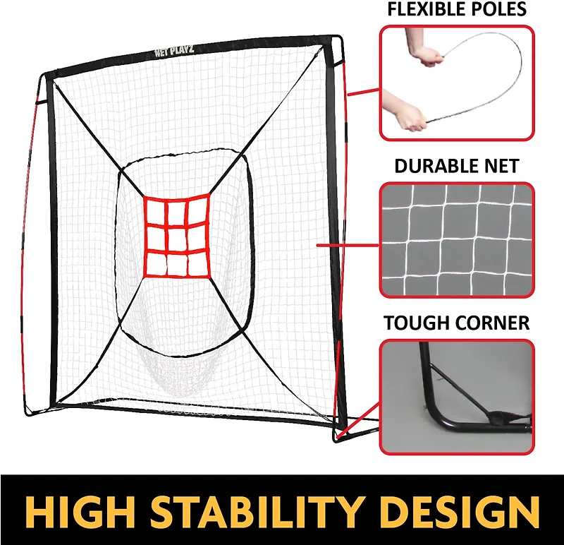 NetPlayz 7 ft x 7 ft Baseball Hitting/Pitching Net