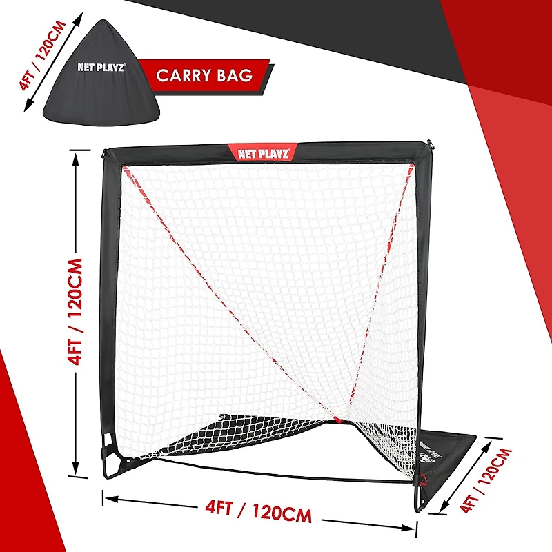 NetPlayz 4 ft x 4 ft Lacrosse Goal