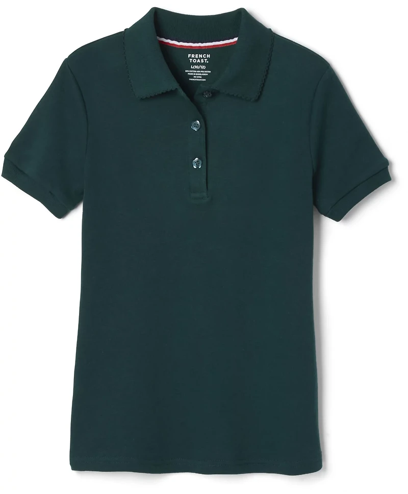 French Toast @School Girls' Picot Collar Interlock School Polo Shirt