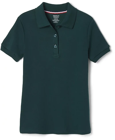 French Toast @School Girls' Picot Collar Interlock School Polo Shirt