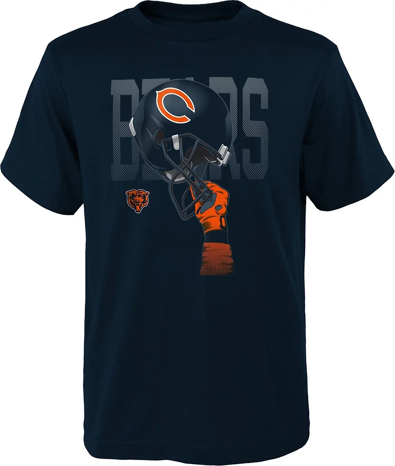 Outerstuff Boys' 8-20 Chicago Bears Helmets High Short Sleeve T-shirt