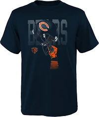 Outerstuff Boys' 8-20 Chicago Bears Helmets High Short Sleeve T-shirt