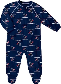 Outerstuff Infants' Houston Texans Replen Raglan Zip-Up Coveralls