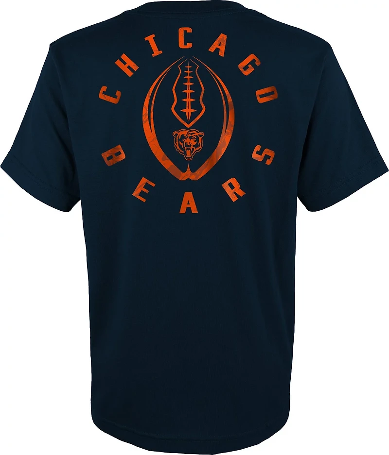 Outerstuff Boys' 8-20 Chicago Bears Liquid Camo Logo Short Sleeve T-shirt