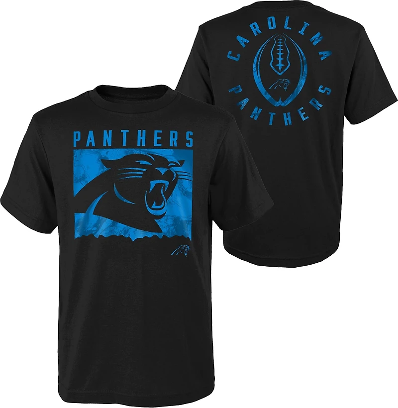 Outerstuff Boys' 8-20 Carolina Panthers Liquid Camo Logo Short Sleeve T-shirt