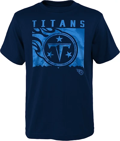 Outerstuff Boys' 8-20 Tennessee Titans Liquid Camo Logo Short Sleeve T-shirt
