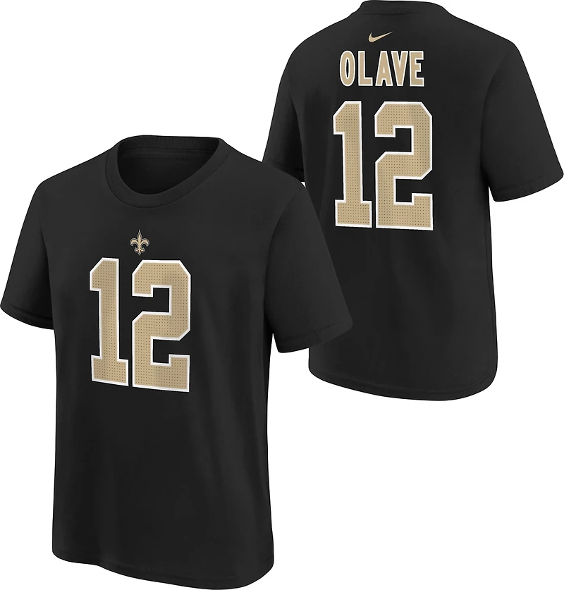 Nike Boys' New Orleans Saints Chris Olave #12 Fuse N&N T-shirt