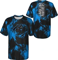 Outerstuff Boys' 8-20 Carolina Panthers the Mix Poly Dri-Tek Short Sleeve T-shirt