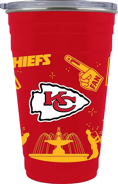Great American Products Kansas City Chiefs 22 oz Team Color Tailgater Travel Tumbler