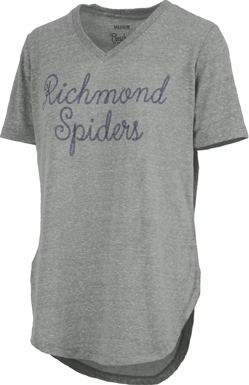 Three Square Women's Richmond University Knobi Stardust Chain Puff V-neck T-shirt