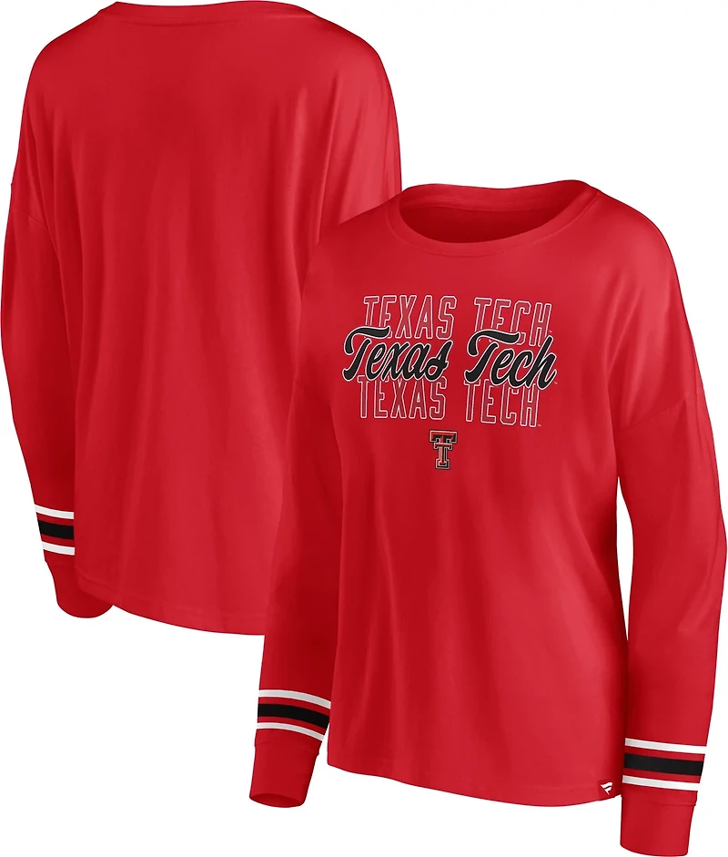 Fanatics Women's Texas Tech University Fundamentals Triple Script Long Sleeve T-shirt