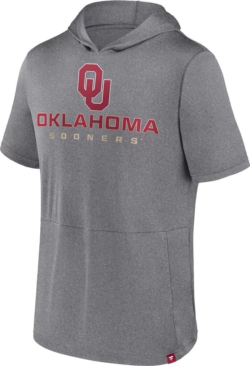 Fanatics Men's University of Oklahoma Fundamentals Outline Modern Stack Hooded Shirt