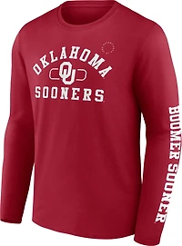 Fanatics Men's University of Oklahoma Fundamentals Modern Arch Long Sleeve T-shirt