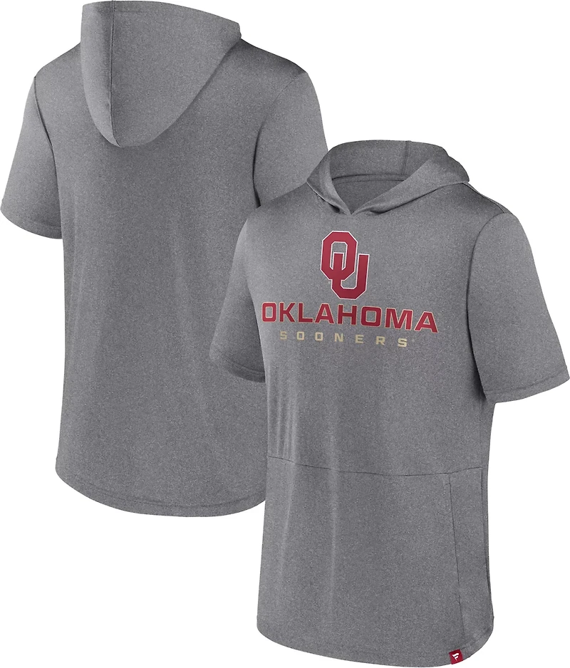 Fanatics Men's University of Oklahoma Fundamentals Outline Modern Stack Hooded Shirt