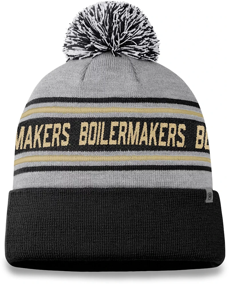 Top of the World Men's Purdue University Fashion Knit Cuffed Beanie with Pom