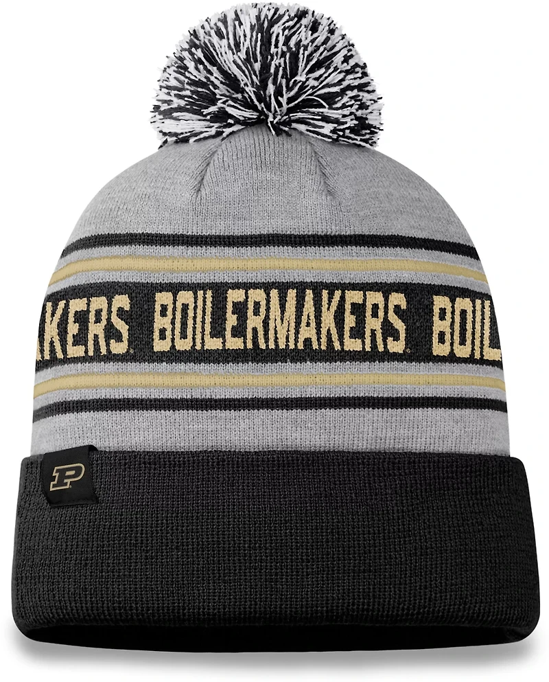Top of the World Men's Purdue University Fashion Knit Cuffed Beanie with Pom