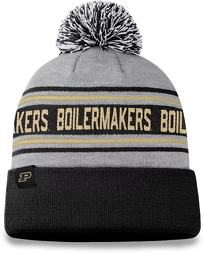 Top of the World Men's Purdue University Fashion Knit Cuffed Beanie with Pom