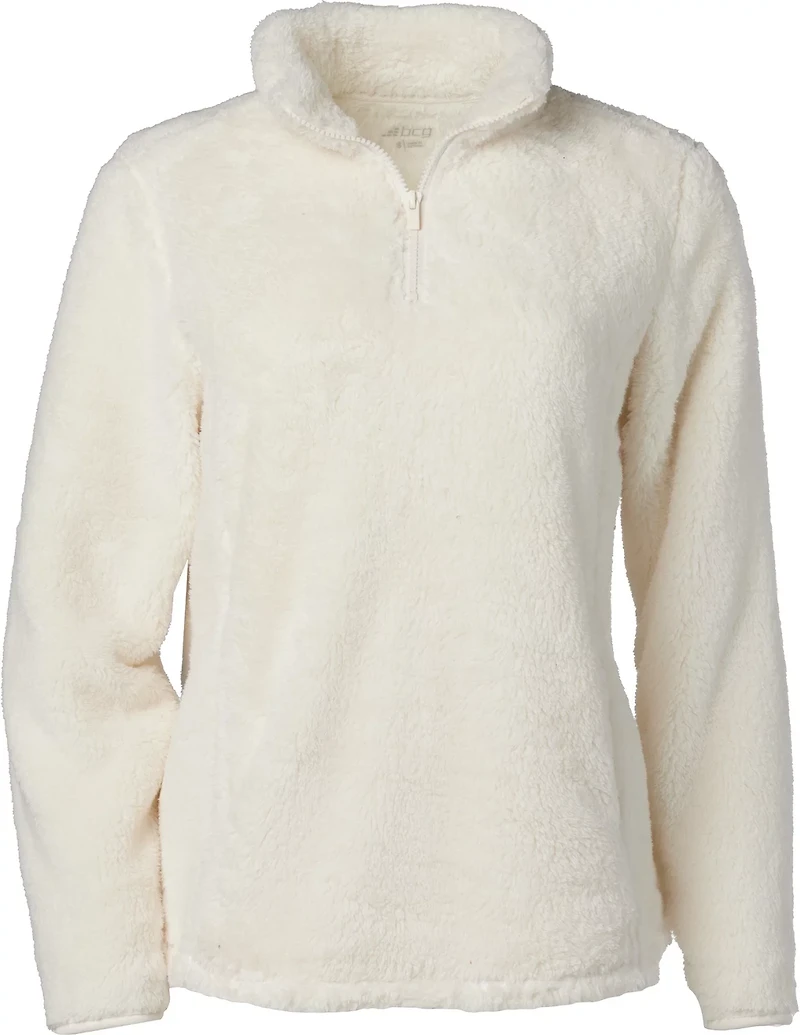 BCG Women's Cozy Fleece 1/4 Zip Long Sleeve Pullover