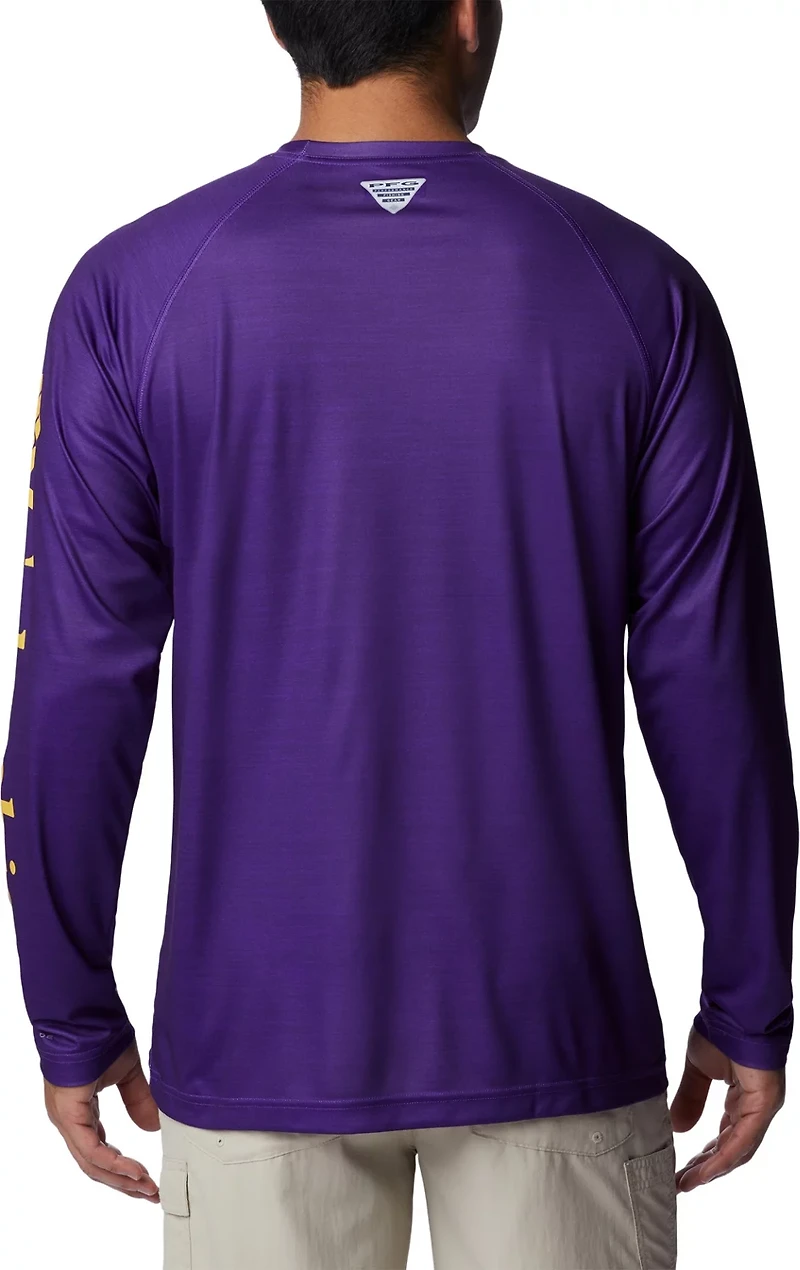 Columbia Sportswear Men's Louisiana State University Terminal Tackle Heather Long Sleeve T-shirt
