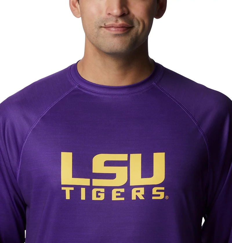 Columbia Sportswear Men's Louisiana State University Terminal Tackle Heather Long Sleeve T-shirt