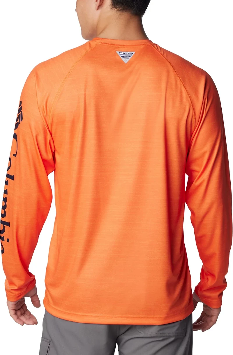 Columbia Sportswear Men's Auburn University PFG Terminal Tackle Heather Long Sleeve Shirt