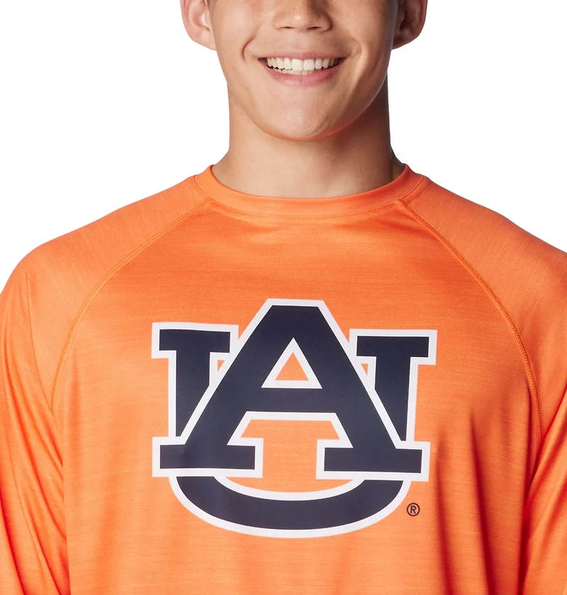 Columbia Sportswear Men's Auburn University PFG Terminal Tackle Heather Long Sleeve Shirt