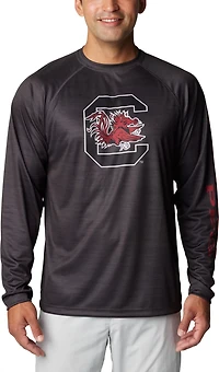 Columbia Sportswear Men's University of South Carolina PFG Terminal Tackle Heather Long Sleeve Shirt