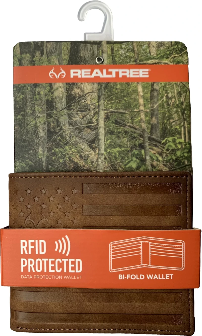 Realtree Burnished Edge American Flag Bi-Fold Wallet