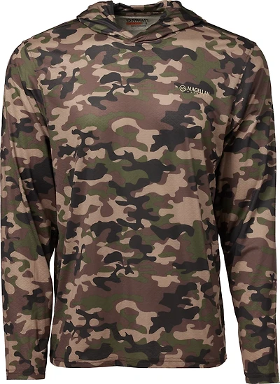 Magellan Outdoors Hunt Gear Men's Eagle Pass Tech Mesh Long Sleeve Hooded T-shirt