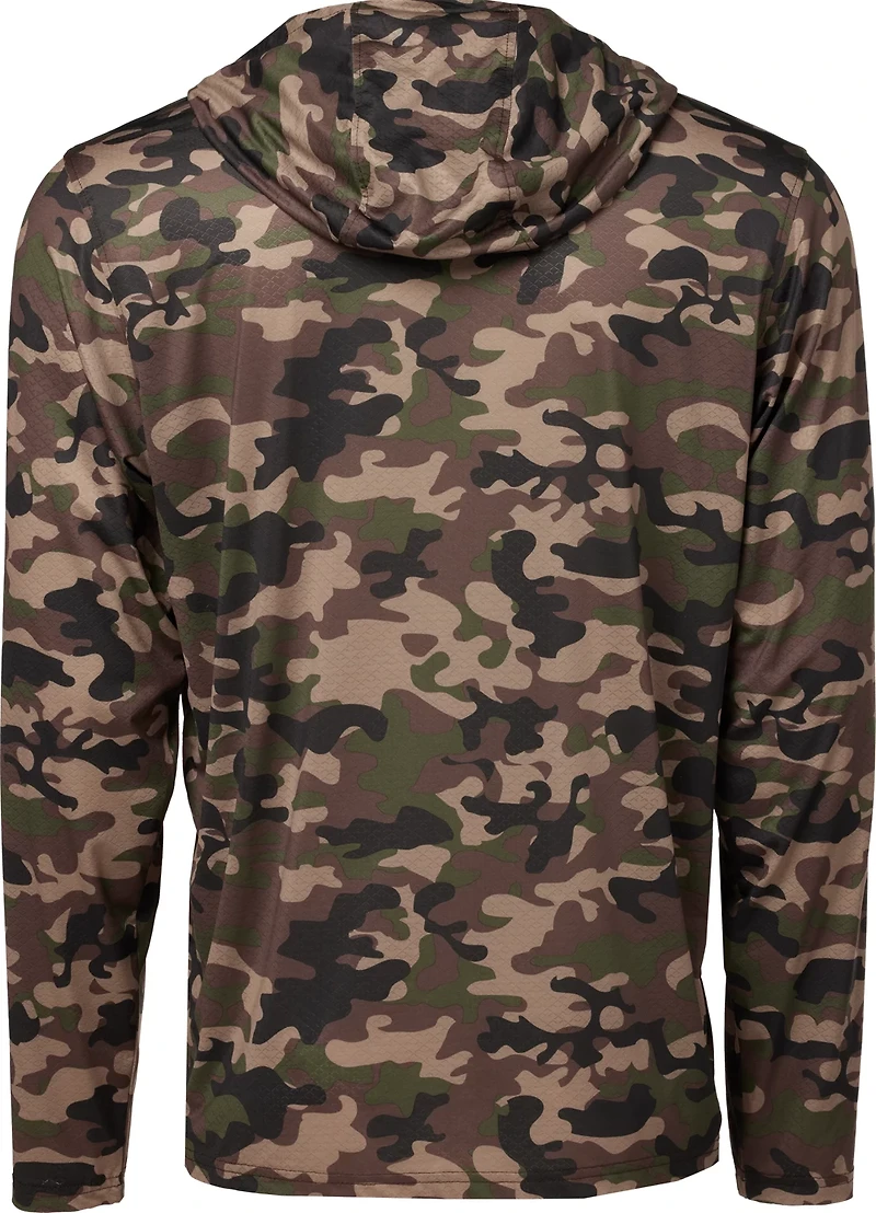 Magellan Outdoors Hunt Gear Men's Eagle Pass Tech Mesh Long Sleeve Hooded T-shirt